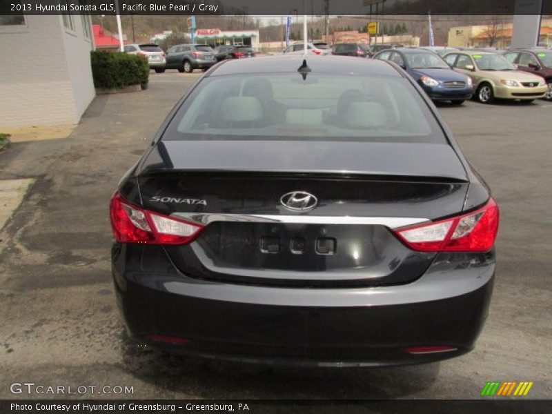 Pacific Blue Pearl / Gray 2013 Hyundai Sonata GLS