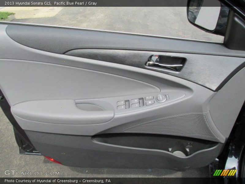 Pacific Blue Pearl / Gray 2013 Hyundai Sonata GLS