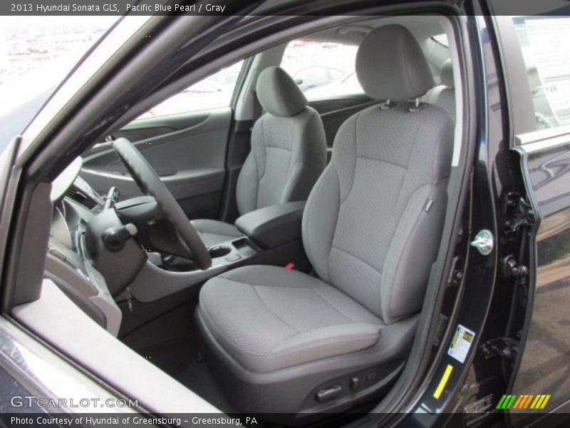 Pacific Blue Pearl / Gray 2013 Hyundai Sonata GLS