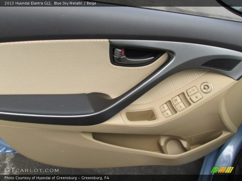 Blue Sky Metallic / Beige 2013 Hyundai Elantra GLS