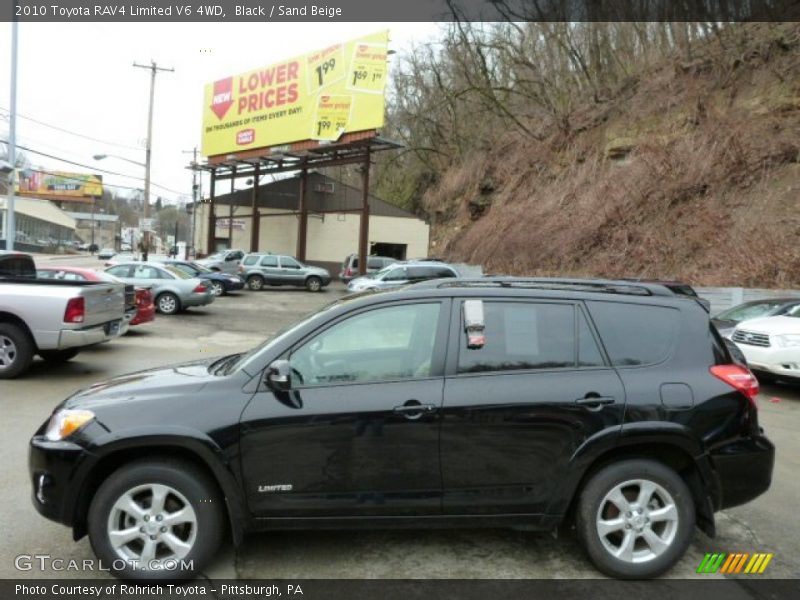 Black / Sand Beige 2010 Toyota RAV4 Limited V6 4WD