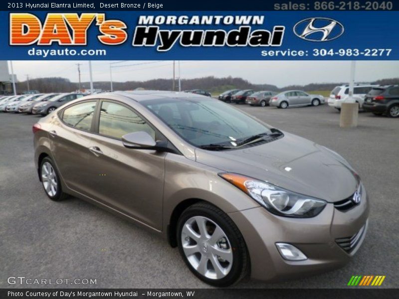 Desert Bronze / Beige 2013 Hyundai Elantra Limited