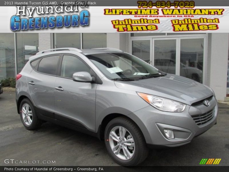 Graphite Gray / Black 2013 Hyundai Tucson GLS AWD
