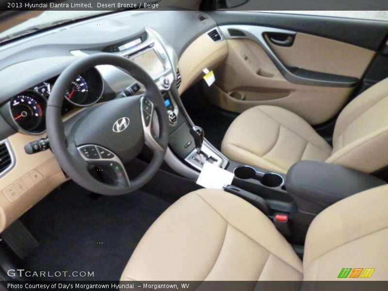Desert Bronze / Beige 2013 Hyundai Elantra Limited