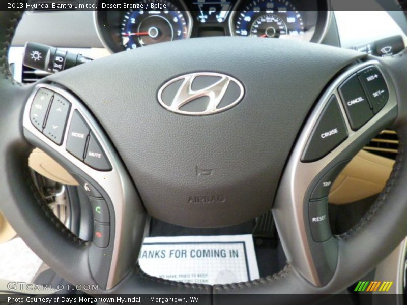 Desert Bronze / Beige 2013 Hyundai Elantra Limited