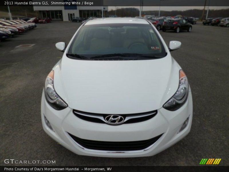 Shimmering White / Beige 2013 Hyundai Elantra GLS