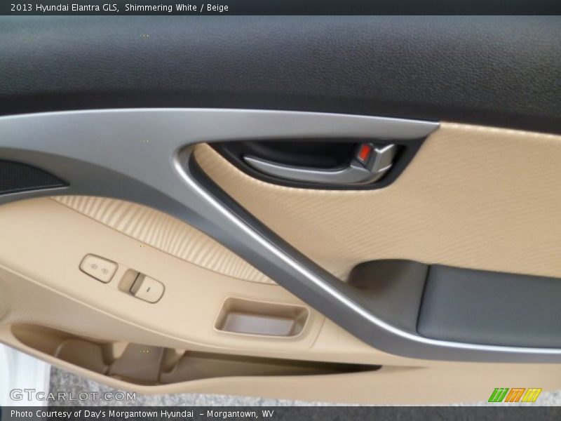 Shimmering White / Beige 2013 Hyundai Elantra GLS