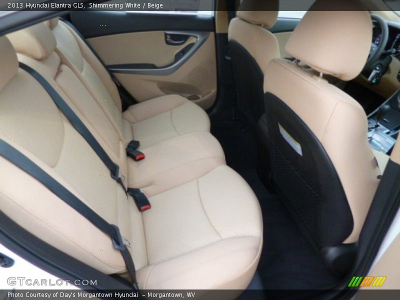 Shimmering White / Beige 2013 Hyundai Elantra GLS