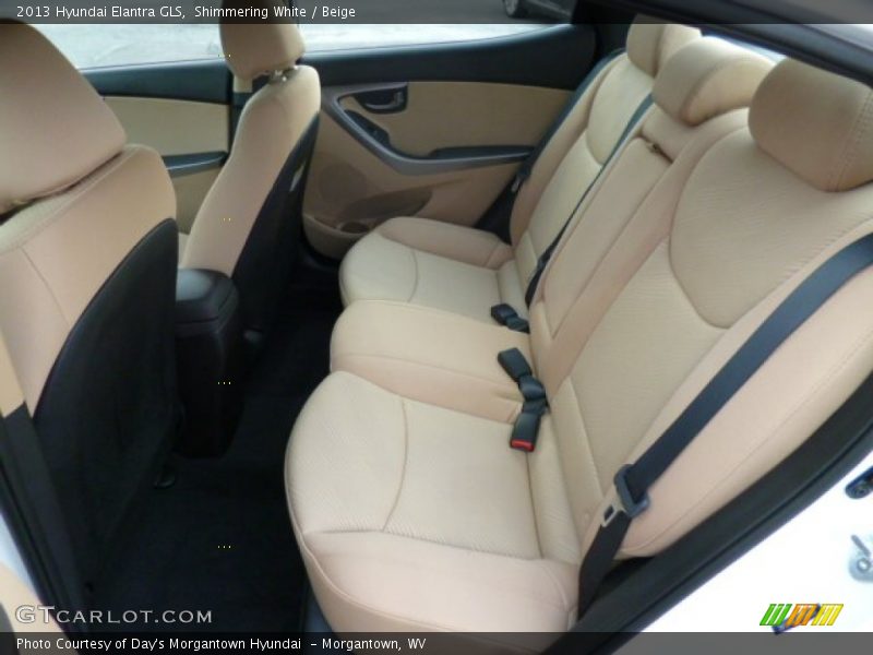 Shimmering White / Beige 2013 Hyundai Elantra GLS