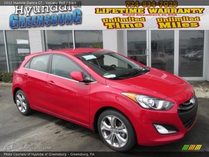 Volcanic Red / Black 2013 Hyundai Elantra GT