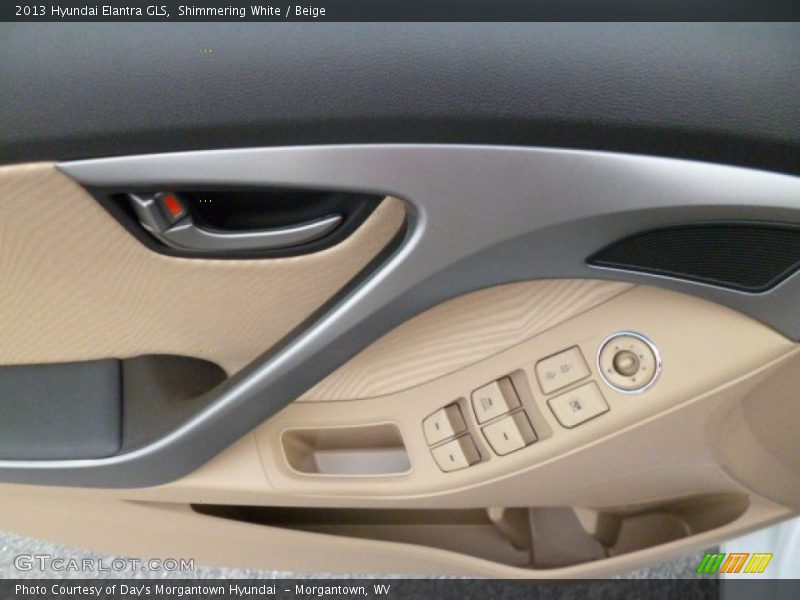 Shimmering White / Beige 2013 Hyundai Elantra GLS