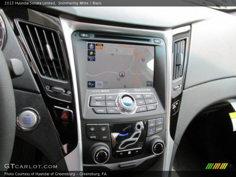 Shimmering White / Black 2013 Hyundai Sonata Limited