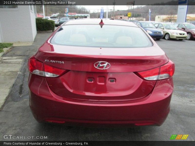 Sparkling Ruby / Beige 2013 Hyundai Elantra GLS