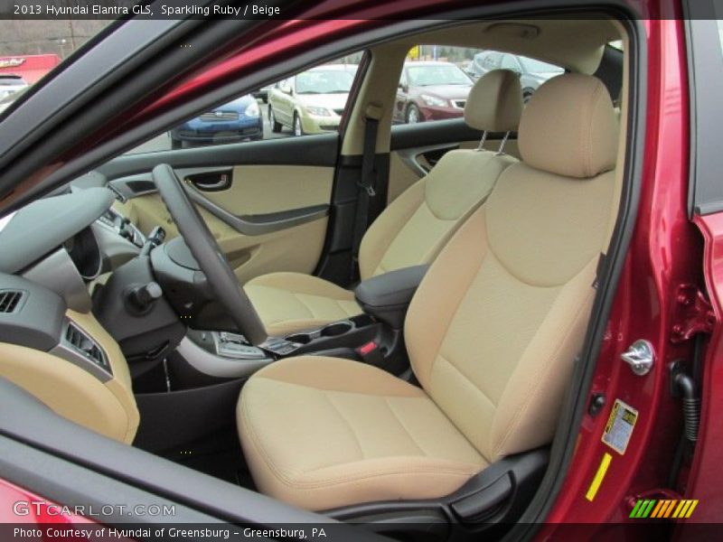 Sparkling Ruby / Beige 2013 Hyundai Elantra GLS