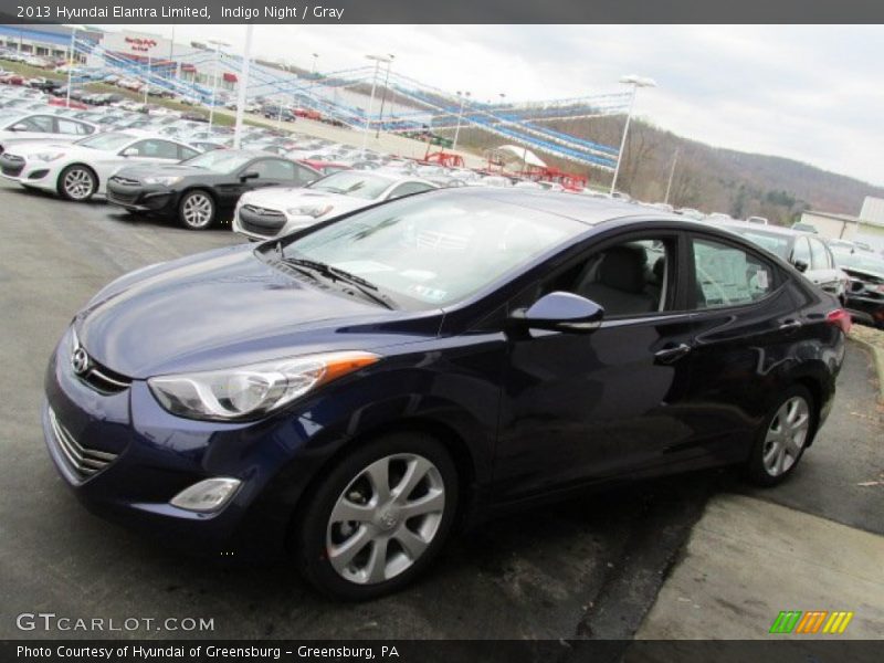 Indigo Night / Gray 2013 Hyundai Elantra Limited