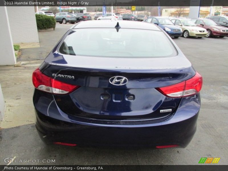 Indigo Night / Gray 2013 Hyundai Elantra Limited
