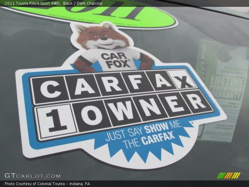 Black / Dark Charcoal 2011 Toyota RAV4 Sport 4WD