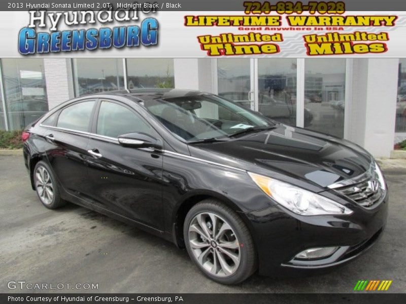 Midnight Black / Black 2013 Hyundai Sonata Limited 2.0T