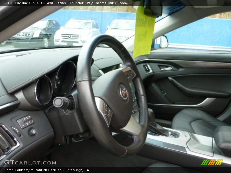 Thunder Gray ChromaFlair / Ebony 2010 Cadillac CTS 4 3.6 AWD Sedan