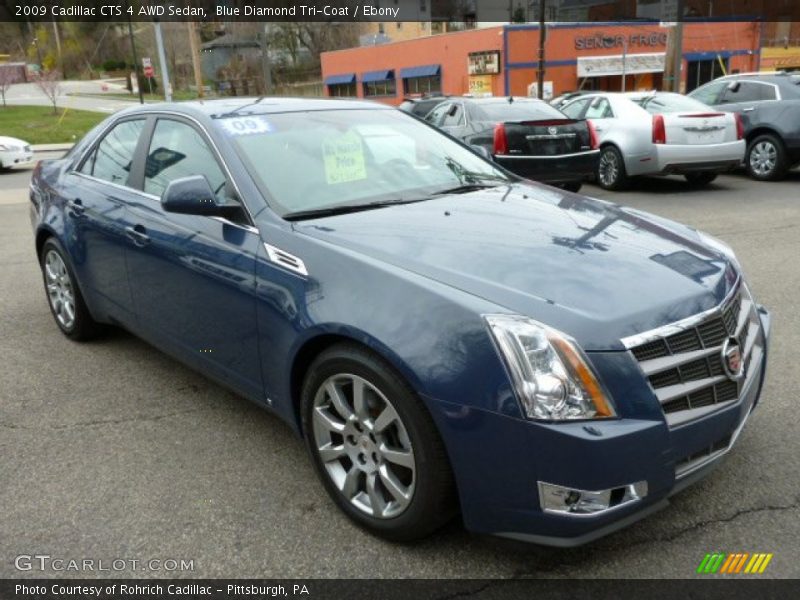 Blue Diamond Tri-Coat / Ebony 2009 Cadillac CTS 4 AWD Sedan