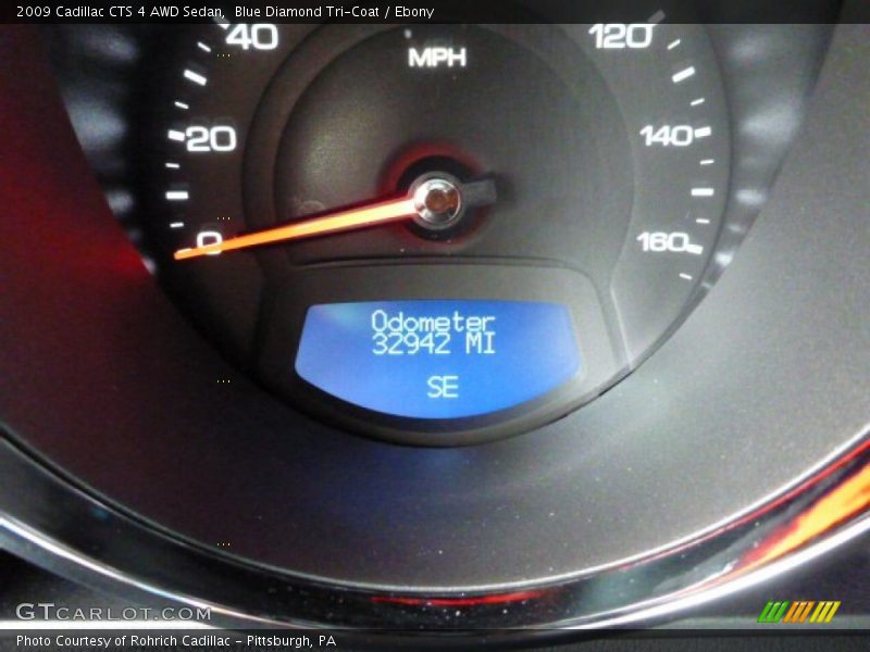 Blue Diamond Tri-Coat / Ebony 2009 Cadillac CTS 4 AWD Sedan