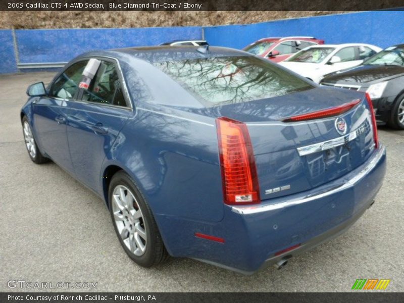 Blue Diamond Tri-Coat / Ebony 2009 Cadillac CTS 4 AWD Sedan