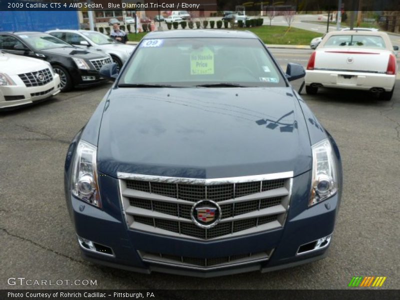 Blue Diamond Tri-Coat / Ebony 2009 Cadillac CTS 4 AWD Sedan