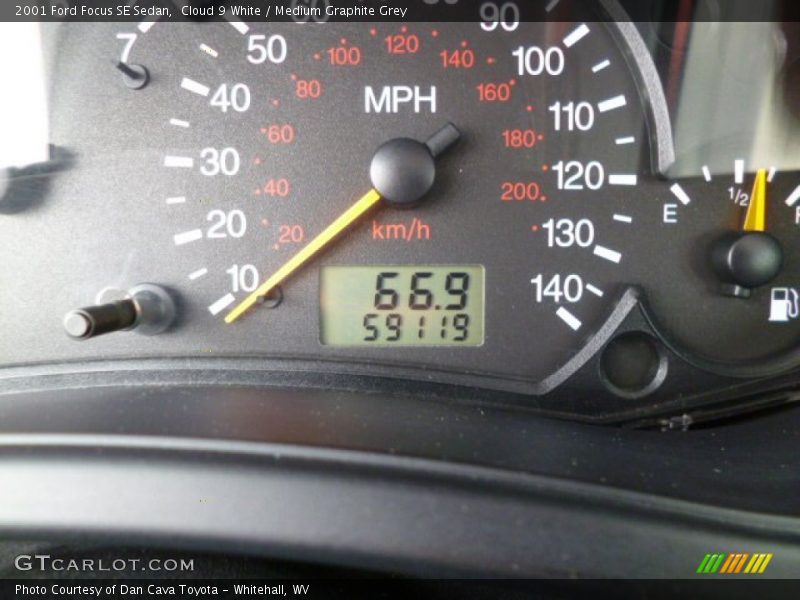 Cloud 9 White / Medium Graphite Grey 2001 Ford Focus SE Sedan