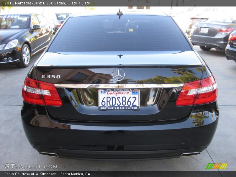 Black / Black 2011 Mercedes-Benz E 350 Sedan