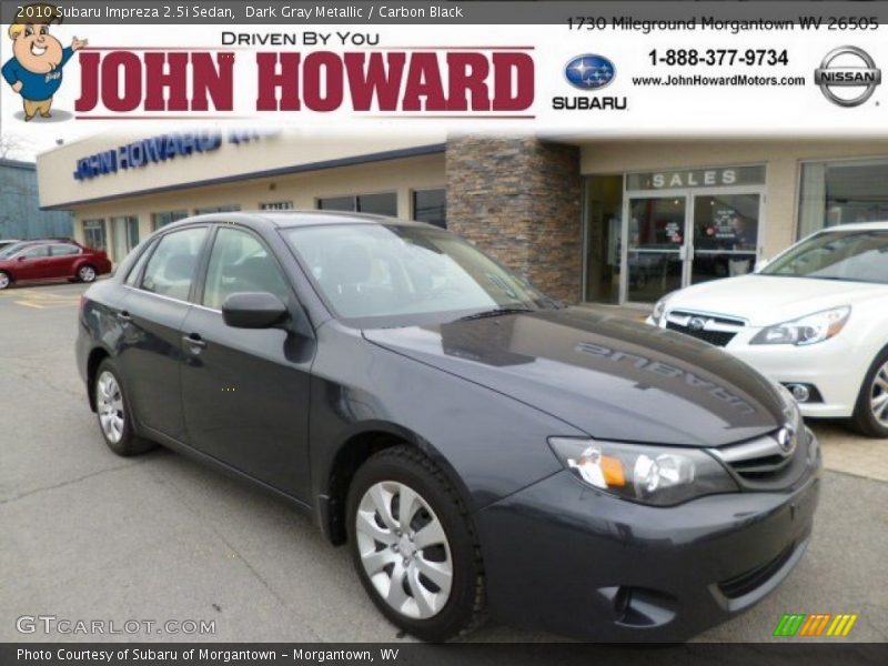 Dark Gray Metallic / Carbon Black 2010 Subaru Impreza 2.5i Sedan
