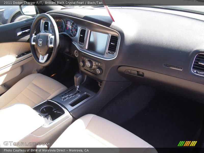Brilliant Black Crystal Pearl / Black/Tan 2011 Dodge Charger R/T