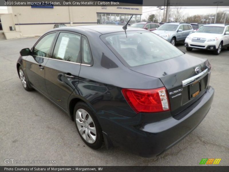 Dark Gray Metallic / Carbon Black 2010 Subaru Impreza 2.5i Sedan