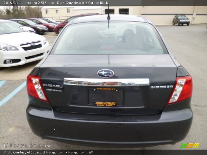 Dark Gray Metallic / Carbon Black 2010 Subaru Impreza 2.5i Sedan