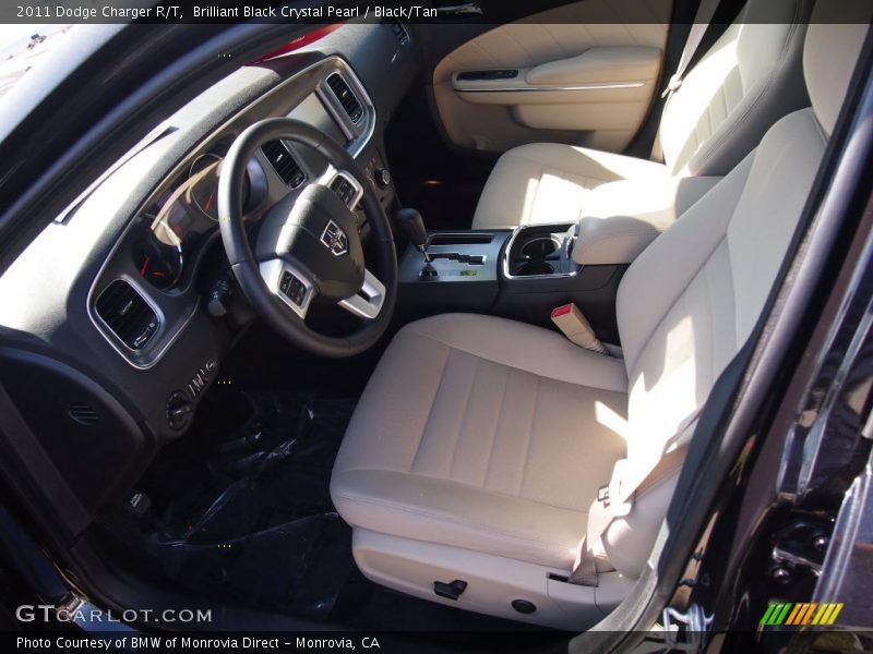 Brilliant Black Crystal Pearl / Black/Tan 2011 Dodge Charger R/T
