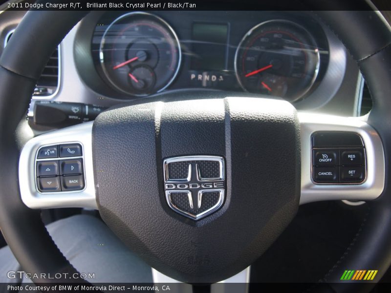 Brilliant Black Crystal Pearl / Black/Tan 2011 Dodge Charger R/T
