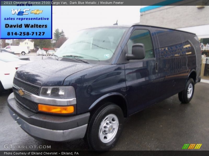 Dark Blue Metallic / Medium Pewter 2013 Chevrolet Express 2500 Cargo Van