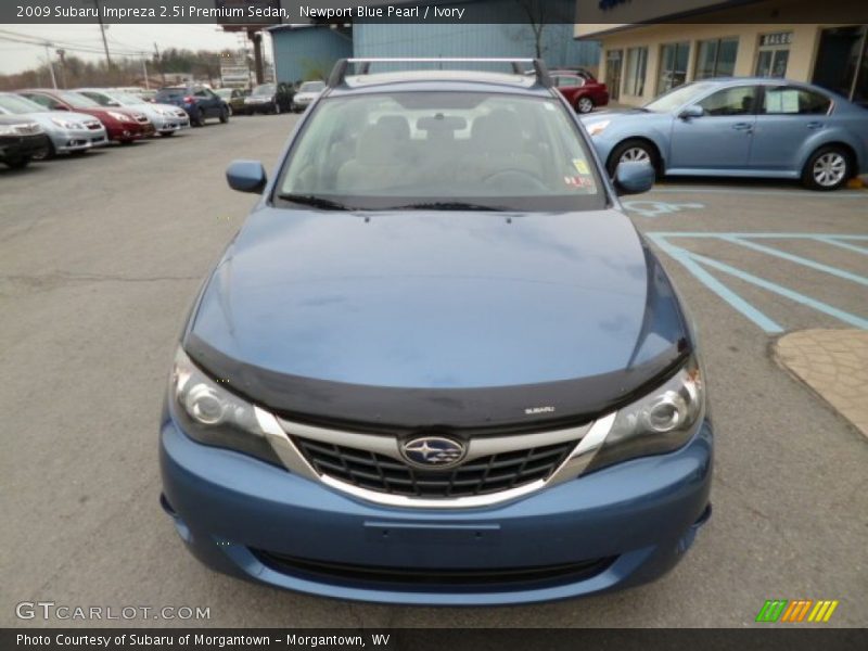 Newport Blue Pearl / Ivory 2009 Subaru Impreza 2.5i Premium Sedan