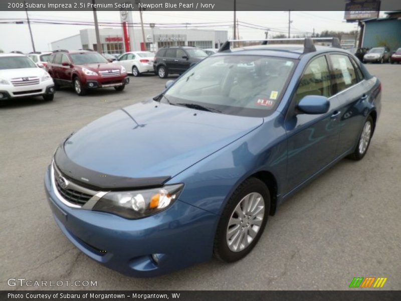 Newport Blue Pearl / Ivory 2009 Subaru Impreza 2.5i Premium Sedan