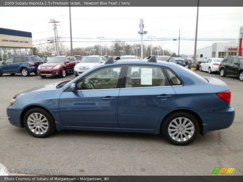 Newport Blue Pearl / Ivory 2009 Subaru Impreza 2.5i Premium Sedan