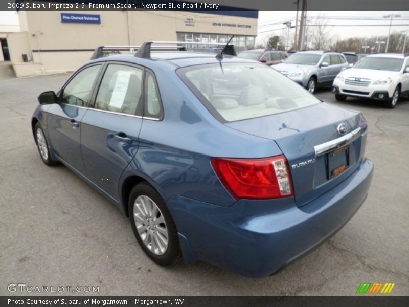 Newport Blue Pearl / Ivory 2009 Subaru Impreza 2.5i Premium Sedan