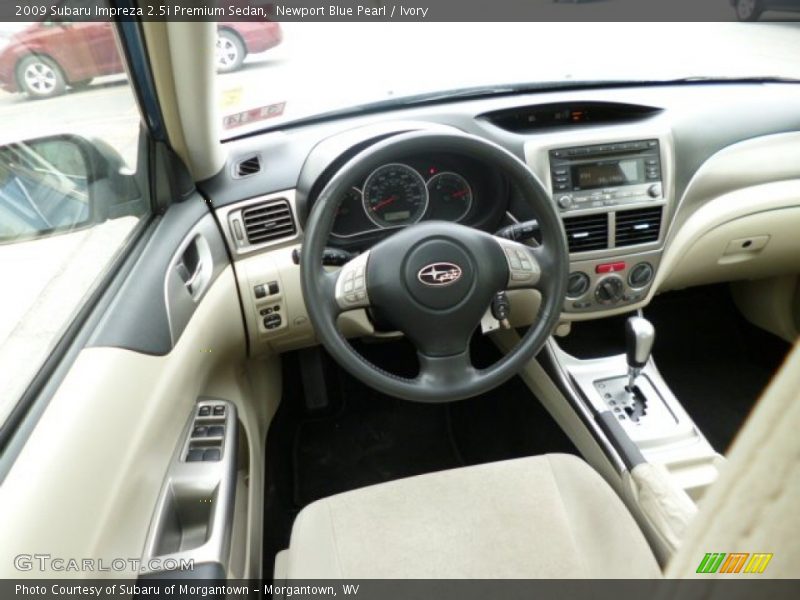 Newport Blue Pearl / Ivory 2009 Subaru Impreza 2.5i Premium Sedan