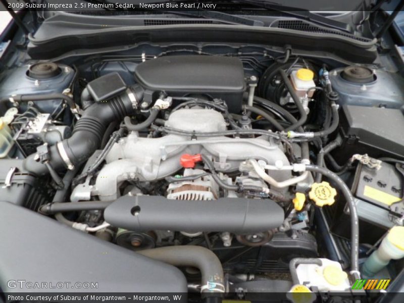 Newport Blue Pearl / Ivory 2009 Subaru Impreza 2.5i Premium Sedan