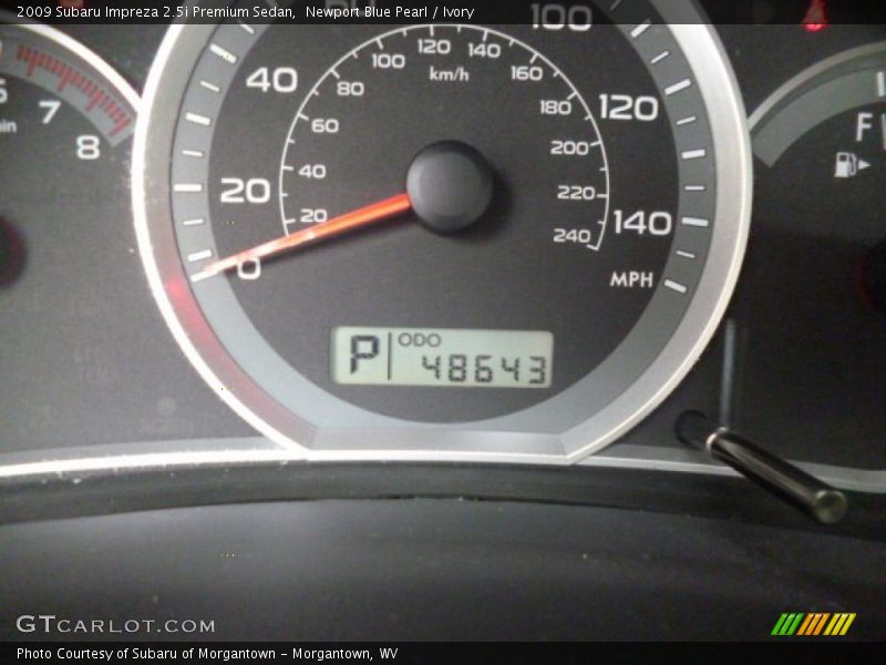 Newport Blue Pearl / Ivory 2009 Subaru Impreza 2.5i Premium Sedan