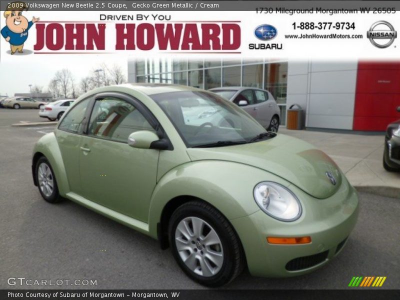 Gecko Green Metallic / Cream 2009 Volkswagen New Beetle 2.5 Coupe