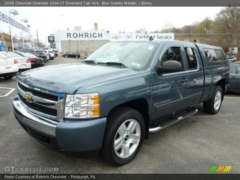 Blue Granite Metallic / Ebony 2008 Chevrolet Silverado 1500 LT Extended Cab 4x4