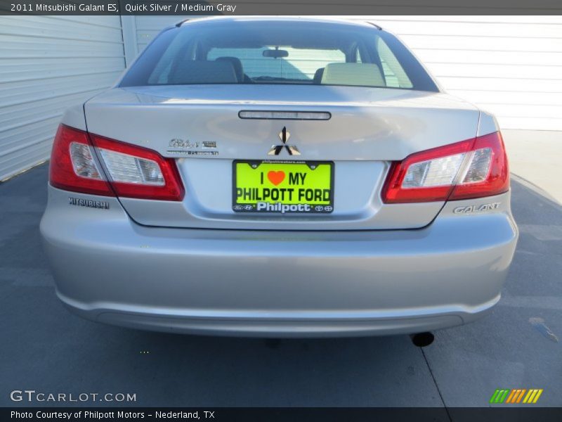 Quick Silver / Medium Gray 2011 Mitsubishi Galant ES