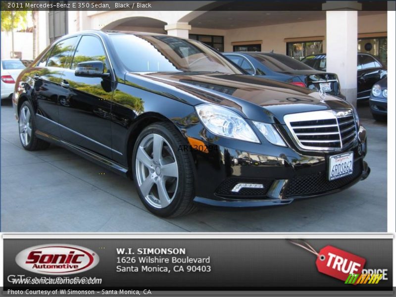 Black / Black 2011 Mercedes-Benz E 350 Sedan