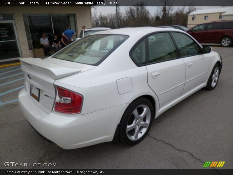 Satin White Pearl / Taupe 2006 Subaru Legacy 2.5i Limited Sedan