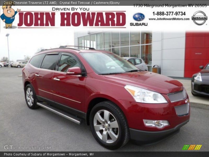 Crystal Red Tintcoat / Cashmere/Ebony 2012 Chevrolet Traverse LTZ AWD