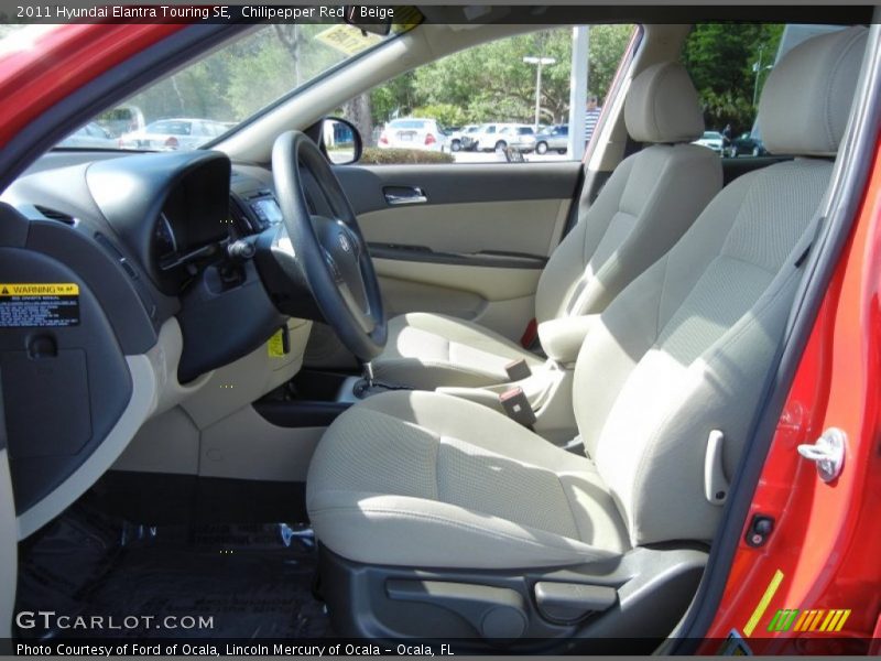 Chilipepper Red / Beige 2011 Hyundai Elantra Touring SE